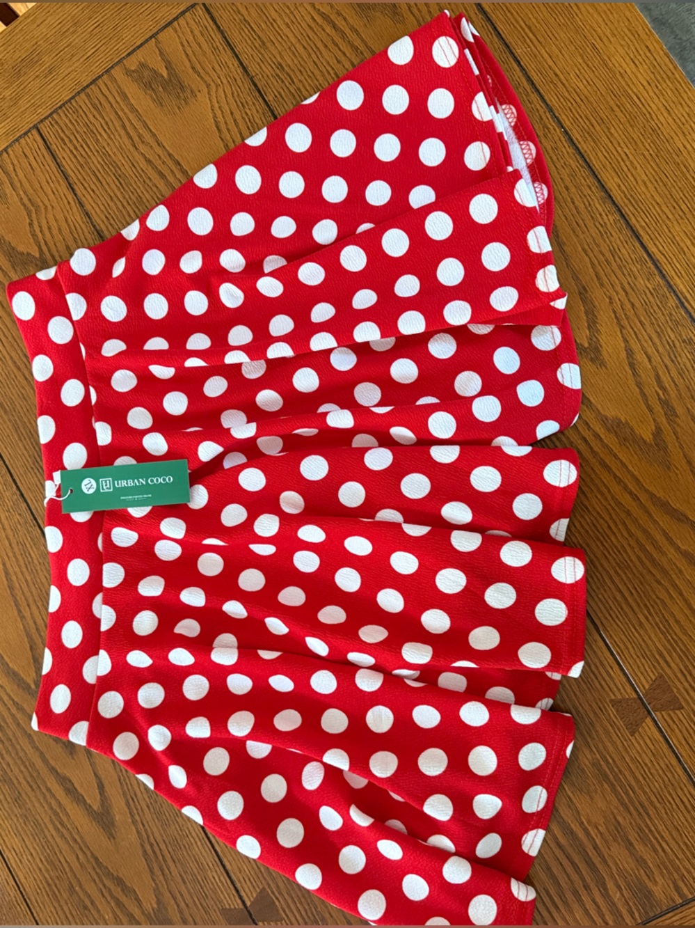 Urban Coco Red Polka Dot Skater Skirt